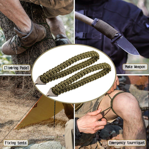 Pocket Chainsaw with Paracord Handle 36 Inches 16 Teeth Long Chain Hand Saw Fast Wood & Tree Cutting Emergency Survival Gear Best for Camping Back...